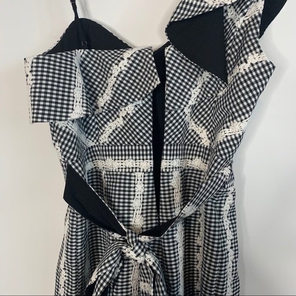 ADELYN RAE | Gingham One Shoulder Romper - Picture 9 of 10